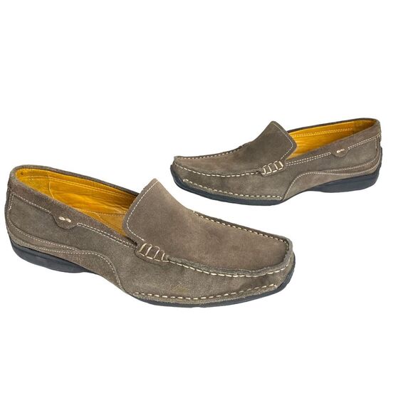 Bacco Bucci Brown Leather Driving Loafers Crespo Moccasins Shoe Mens Sz 10 M - Picture 11 of 14